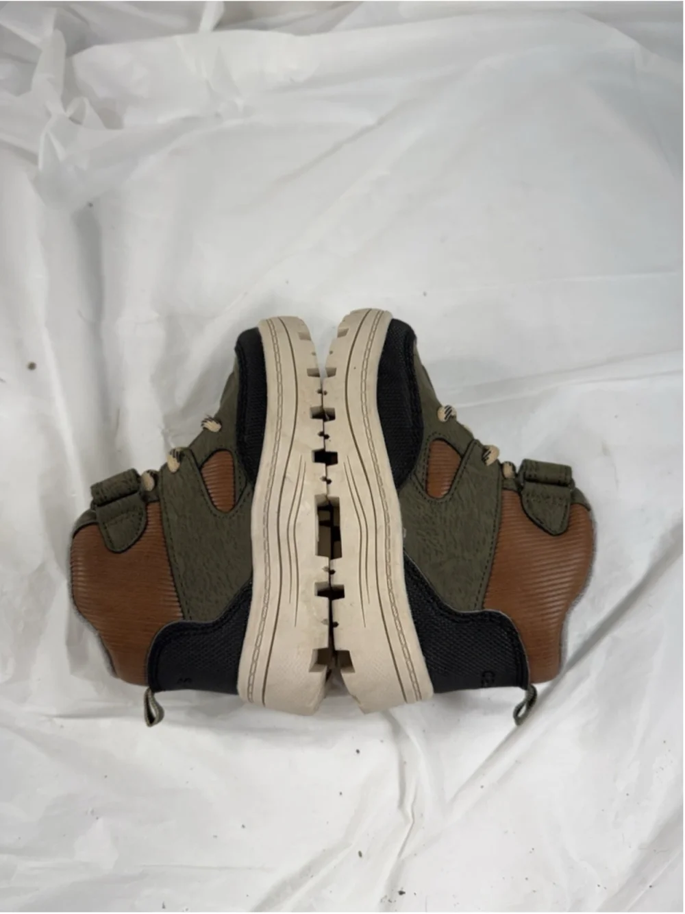 CARTER'S ILKER HIKING ANKLE BOOTS SZ 7M BROWN OLIVE LITTLE BOYS